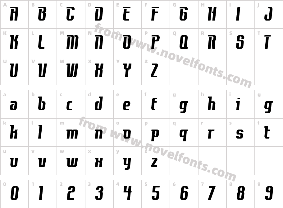 Contact BoldCharacter Map