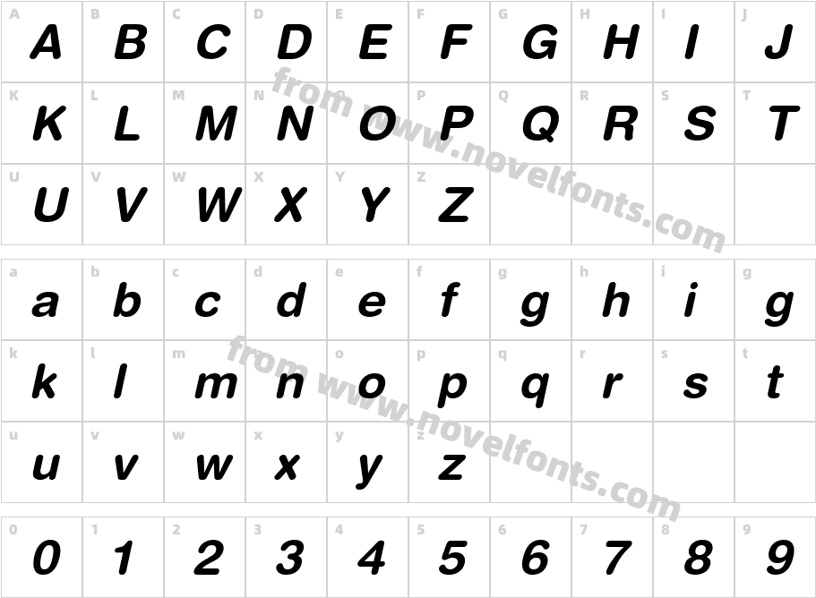 Context Rounded SSi Bold ItalicCharacter Map