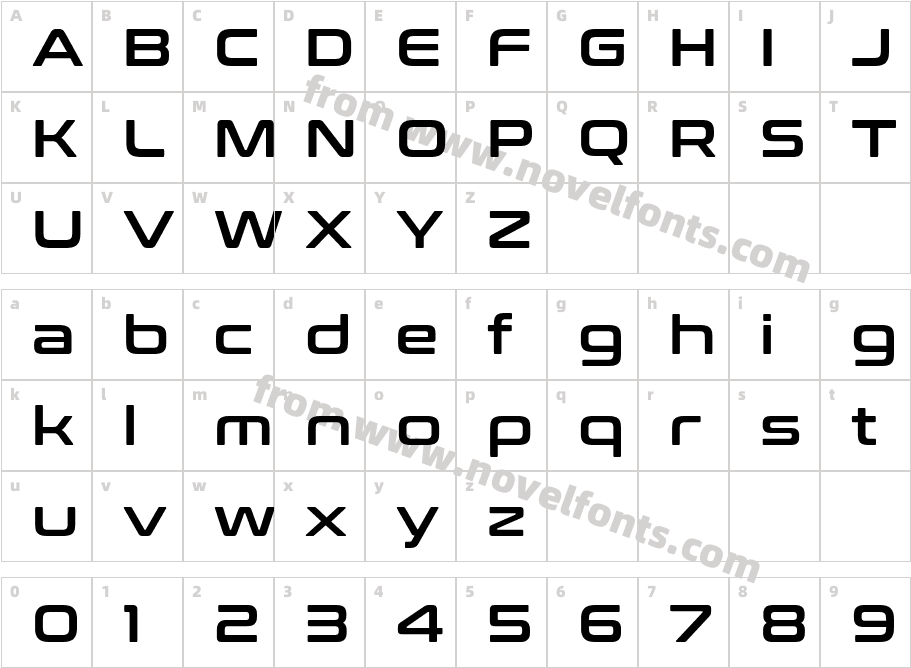 ConthraxSb-RegularCharacter Map