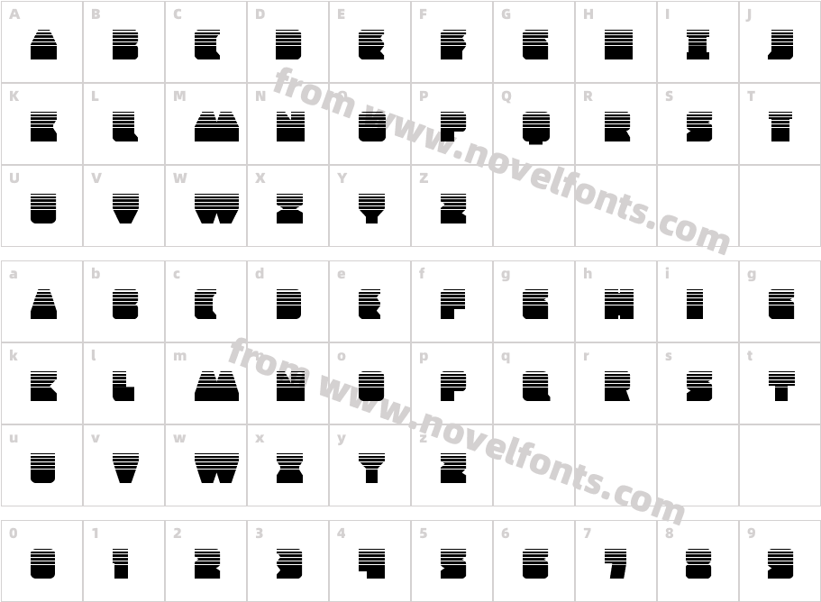 Contour of Duty HalftoneCharacter Map