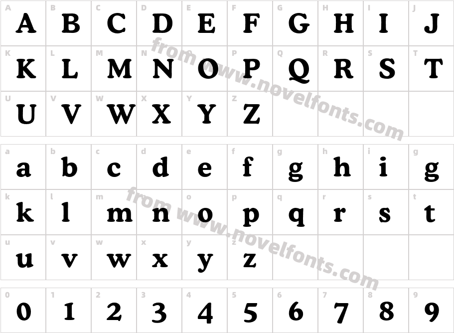 CooperBT-BoldCharacter Map