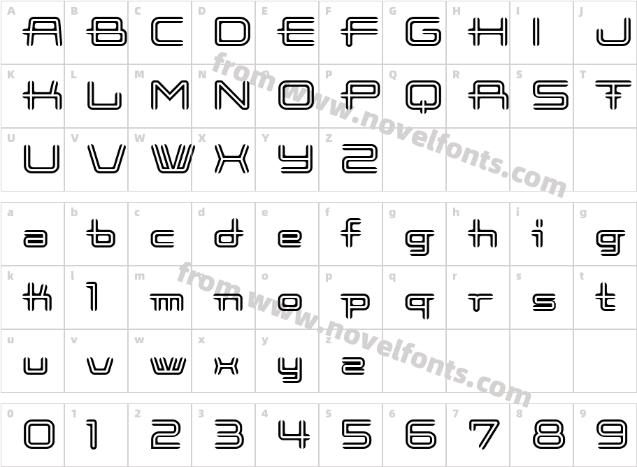 Cootnew StripeCharacter Map