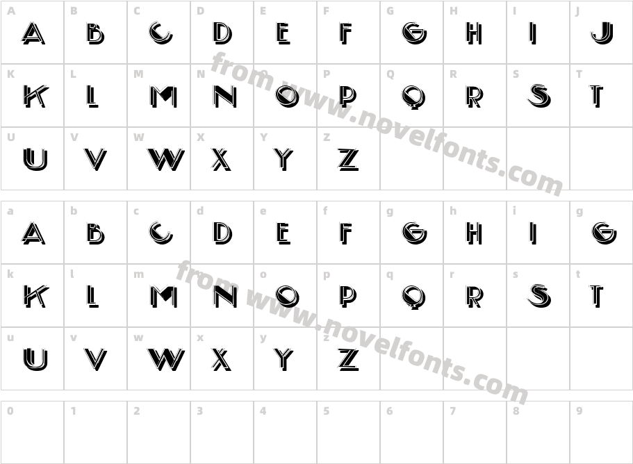 Copain RegularCharacter Map