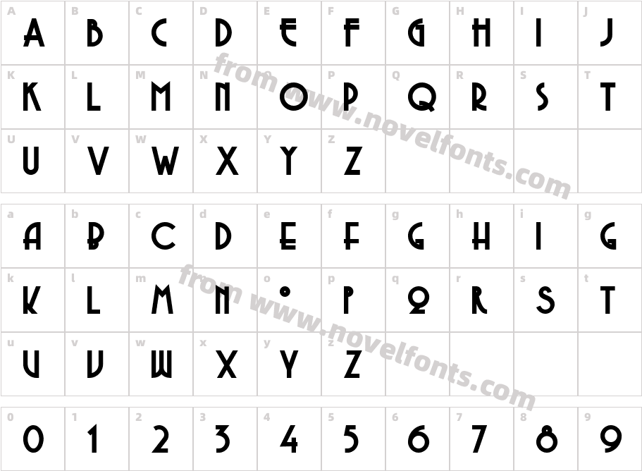 Copasetic NF BoldCharacter Map