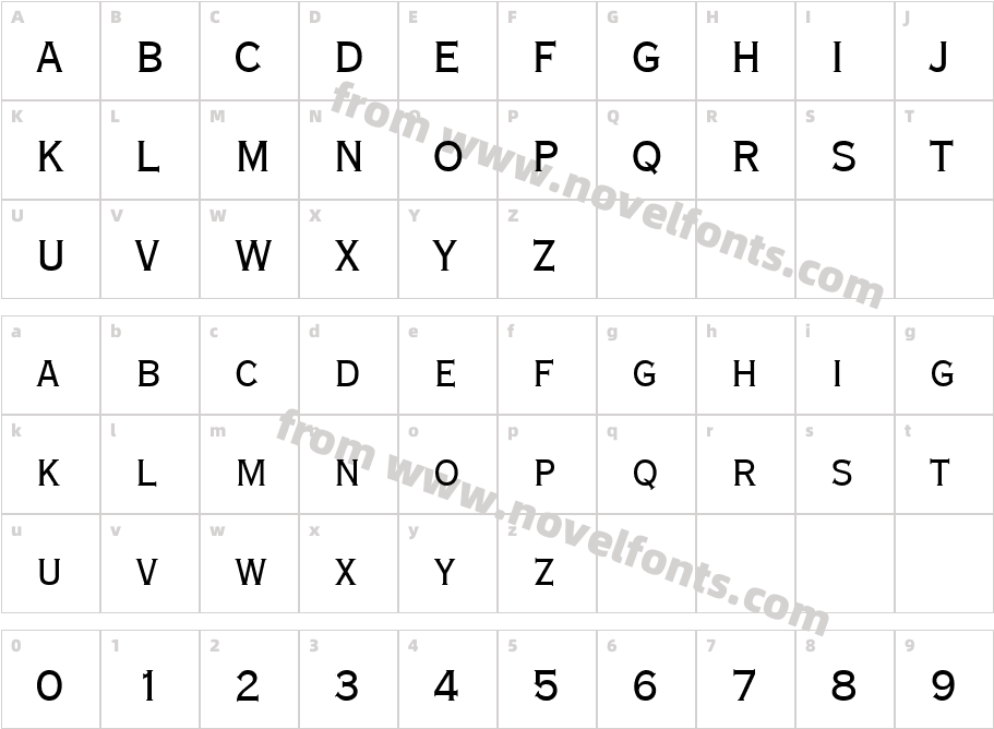 Copperplate Extra Condensed SSi Extra CondensedCharacter Map