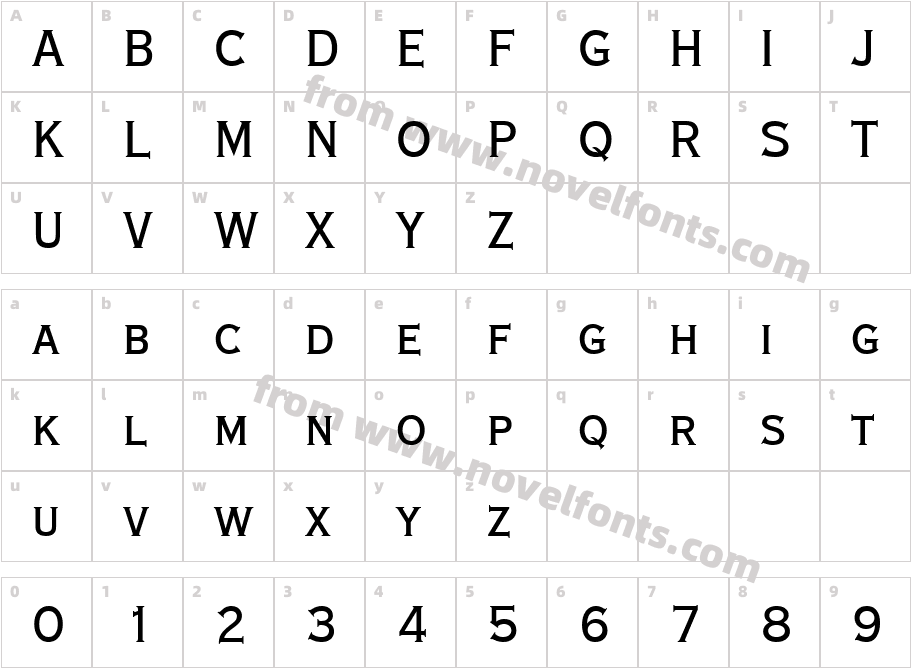 CopperplateT-MediCondCharacter Map