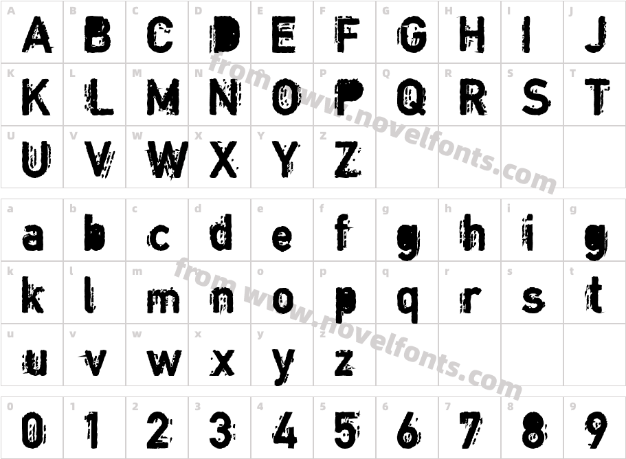 Copystruct BoldCharacter Map