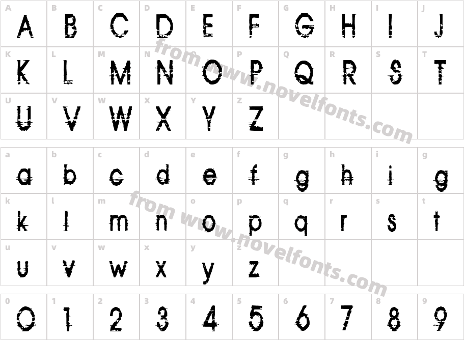 CorazonCharacter Map