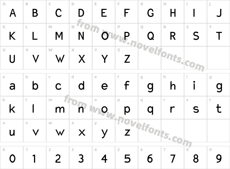 Charger Monospace CondensedCharacter Map