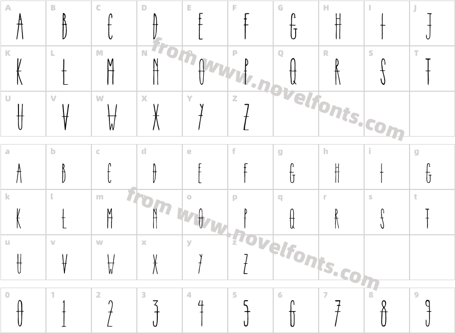 Corder RegularCharacter Map