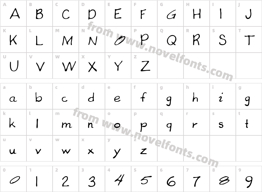 CoreysHand-PlainCharacter Map