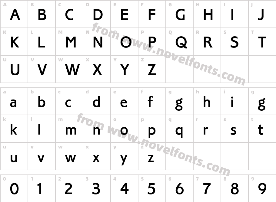 CorinthianStd-MediumCharacter Map