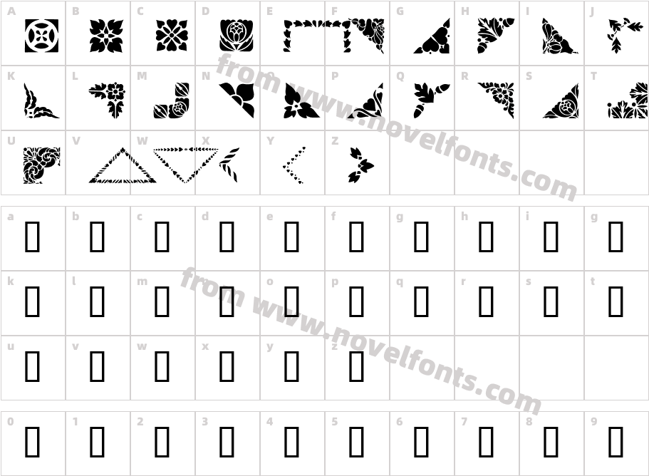 Corners & BordersCharacter Map