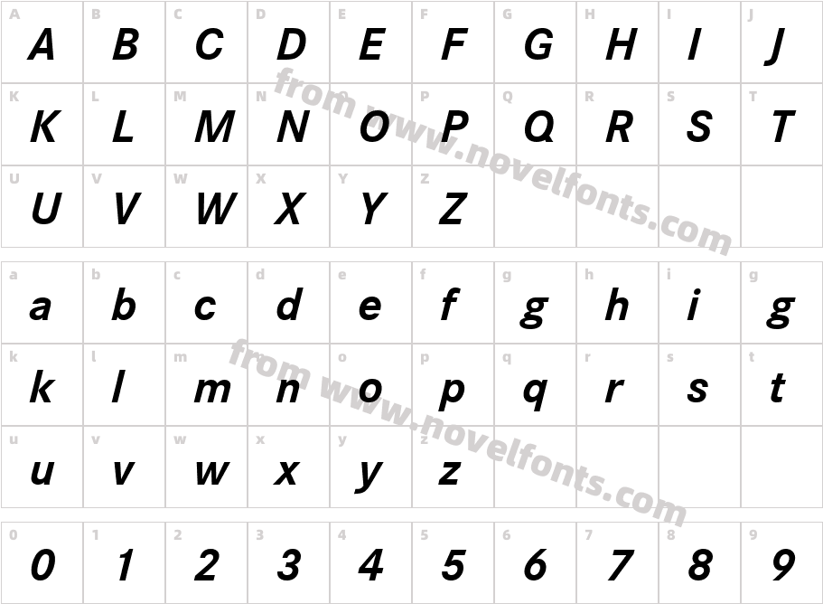 CorpoSDem Gras ItaliqueCharacter Map