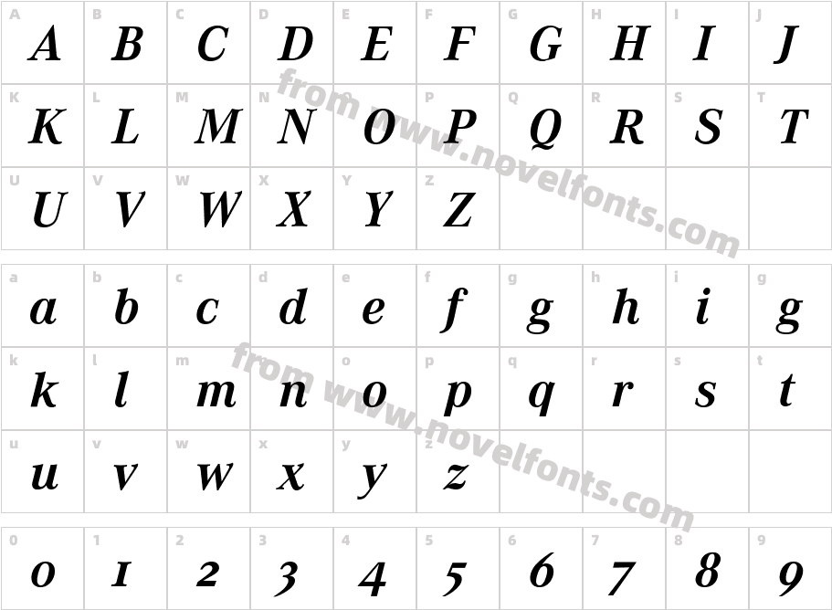 Corporate A Expert Bold Italic OsFCharacter Map