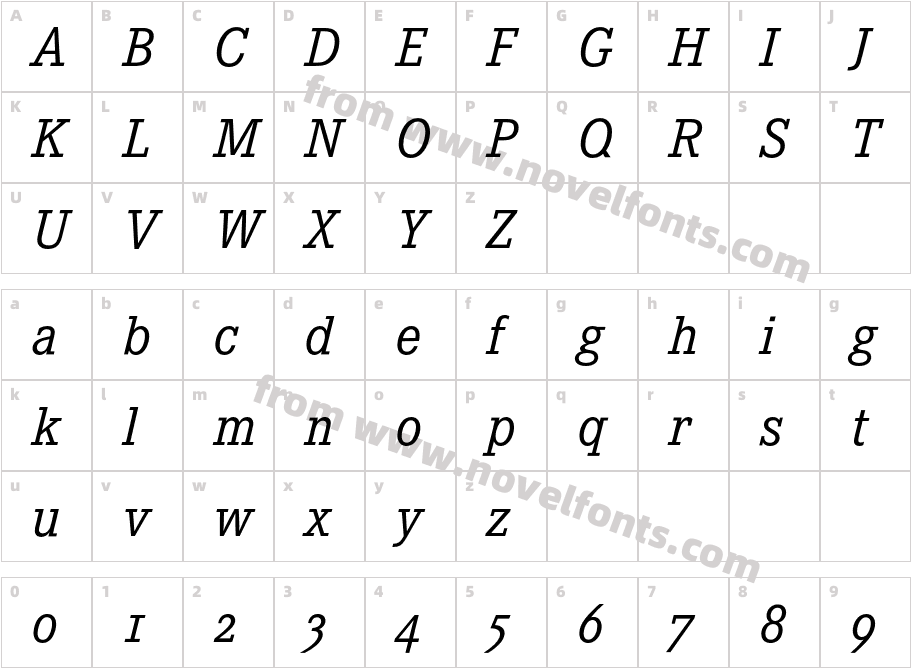 CorporateEExpertBQ-ItalicOsFCharacter Map