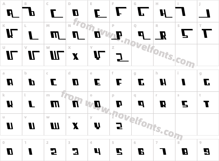 Cosmic Age Extended ItalicCharacter Map