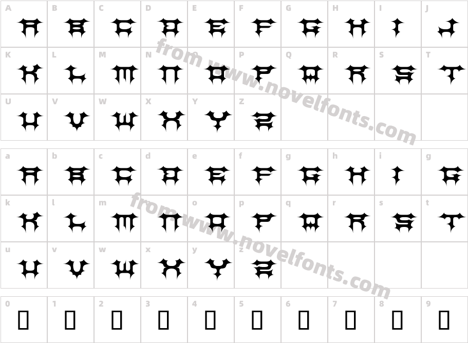 CosmicBats V1Character Map