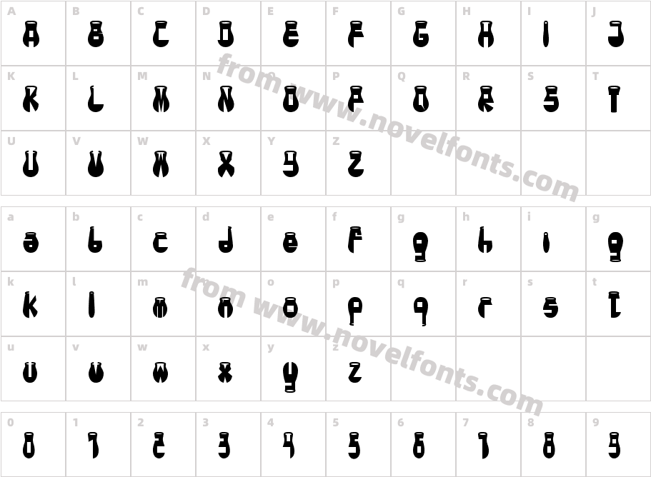 CotoCity BoldCharacter Map