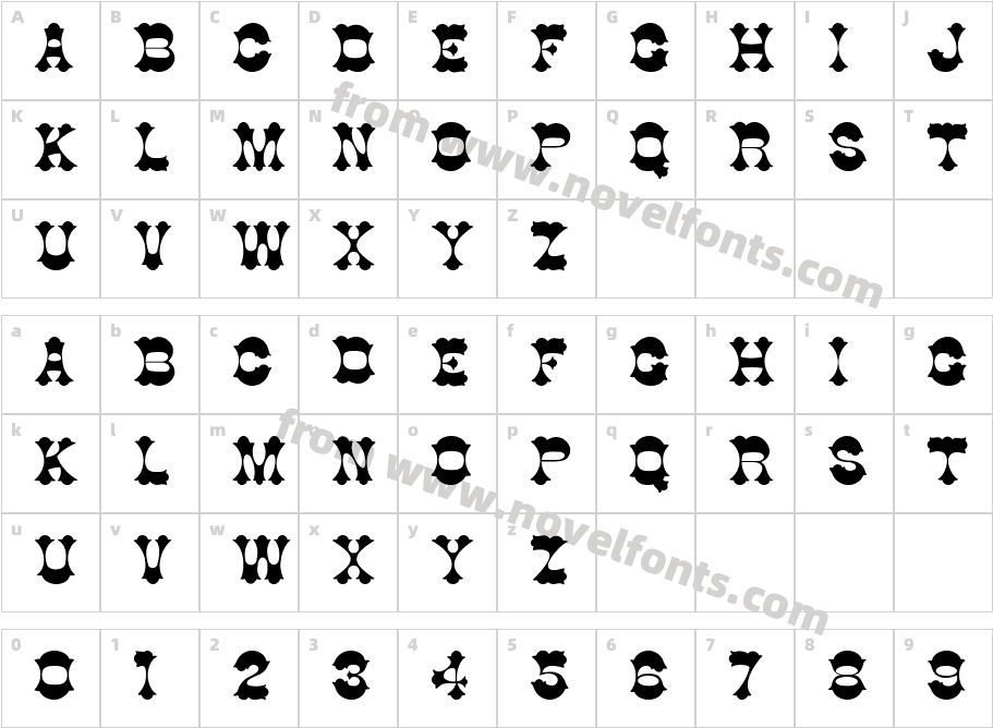 Cottonwood-SemiBoldCharacter Map