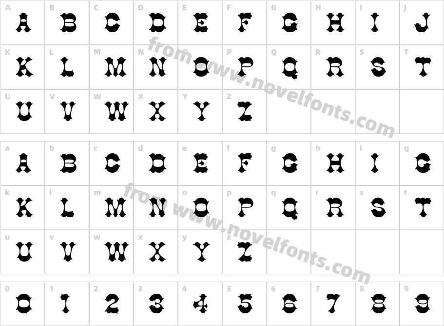 CottonwoodStdCharacter Map