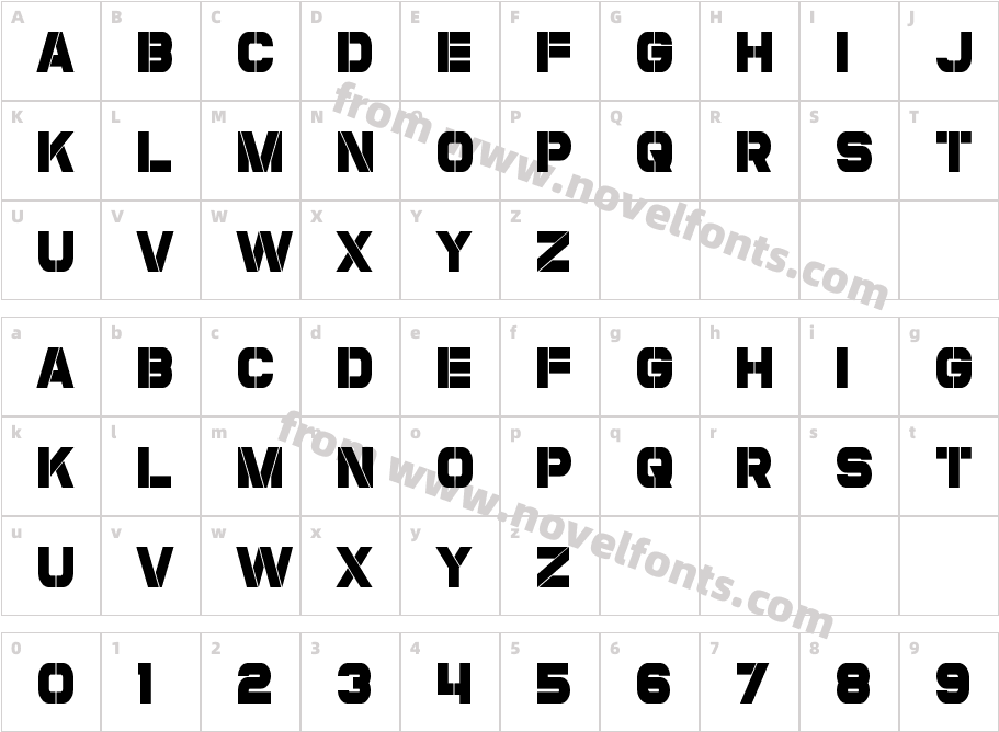 Coulson CondensedCharacter Map