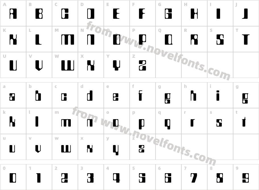 CountdownDCharacter Map