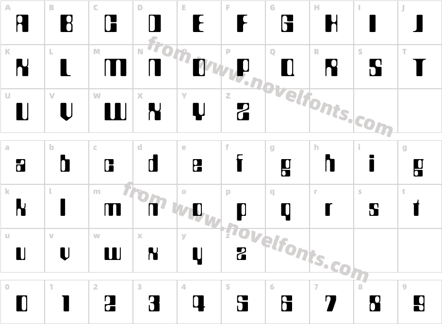 CountdownEFCharacter Map