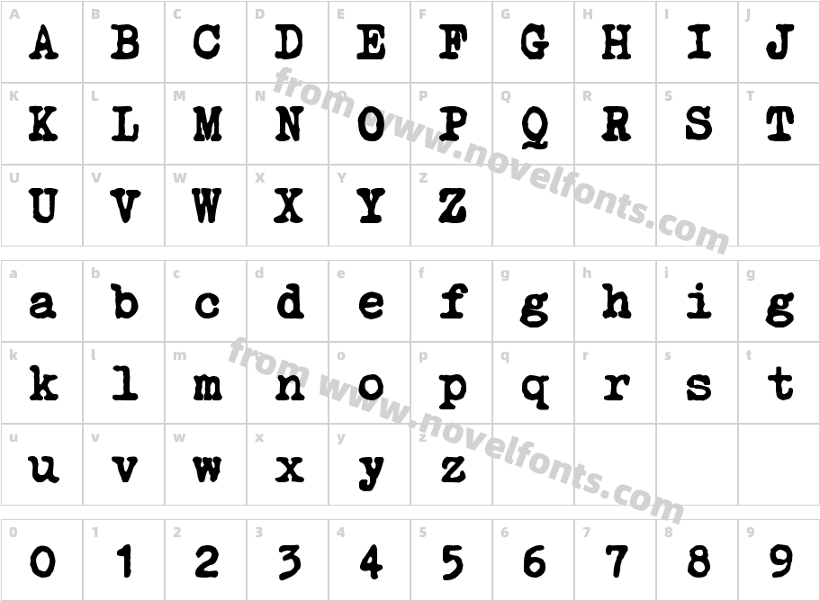 Courier Polski 1941Character Map