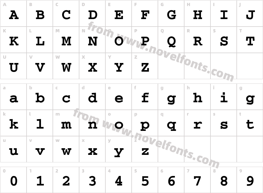 CourierCE-BoldCharacter Map