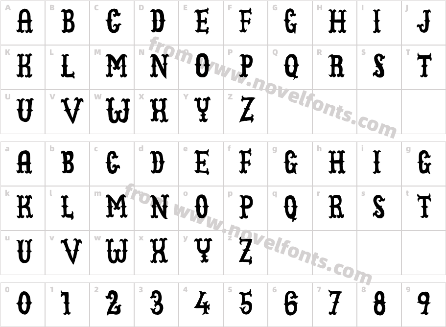 CowboyJunkDEMOCharacter Map