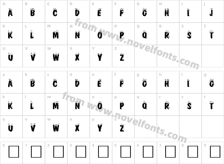 CracklingFire RegularCharacter Map