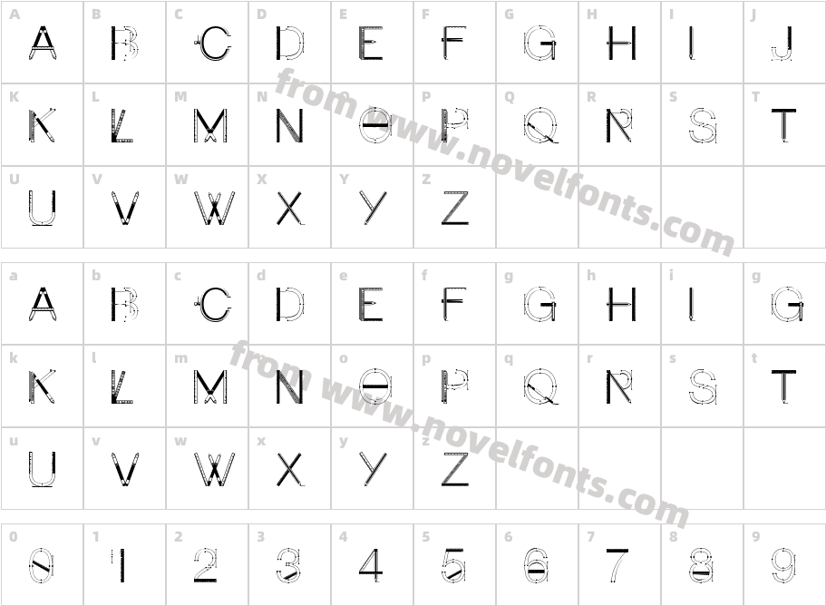 Craft FontCharacter Map