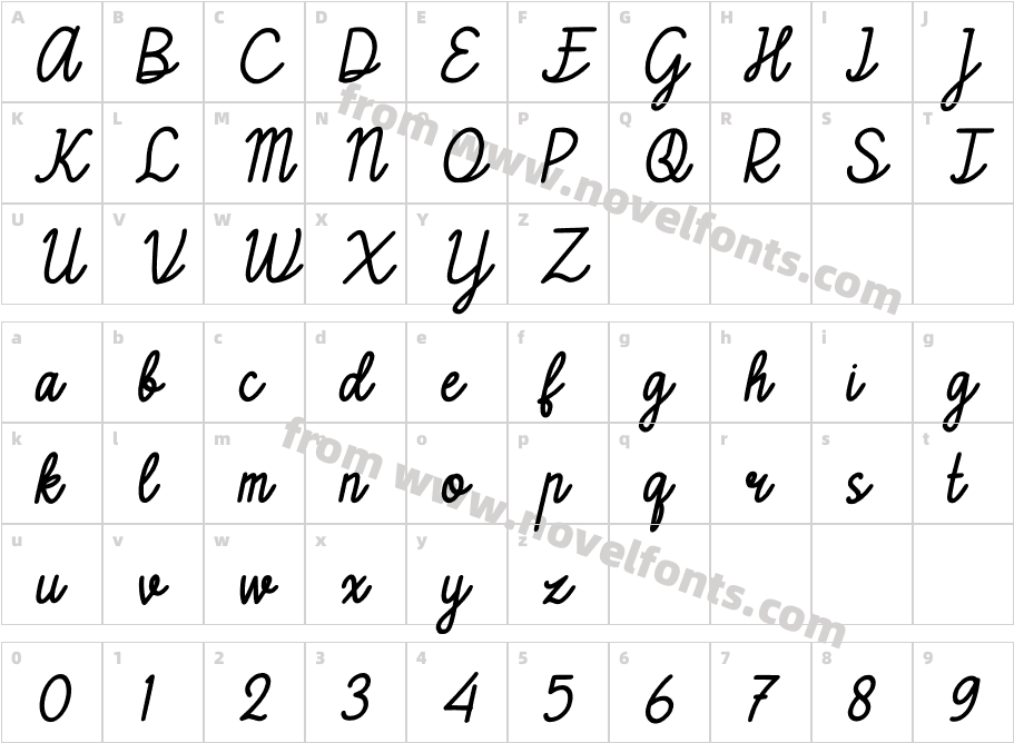 Creativo italic ItalicCharacter Map