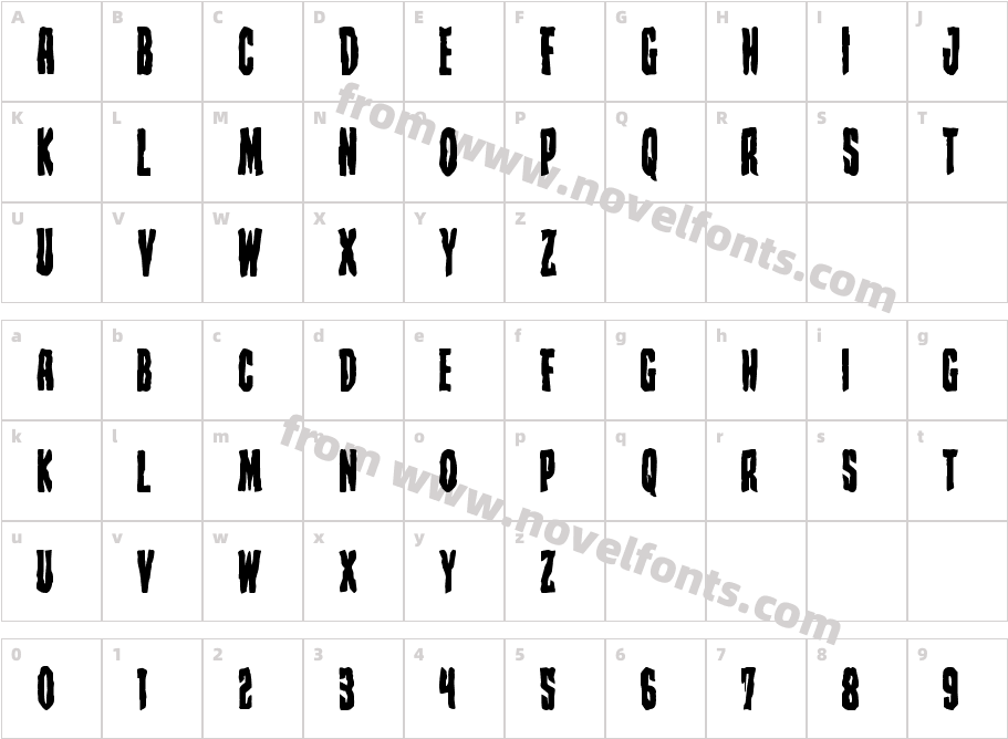 Creepy Crawlers BoldCharacter Map