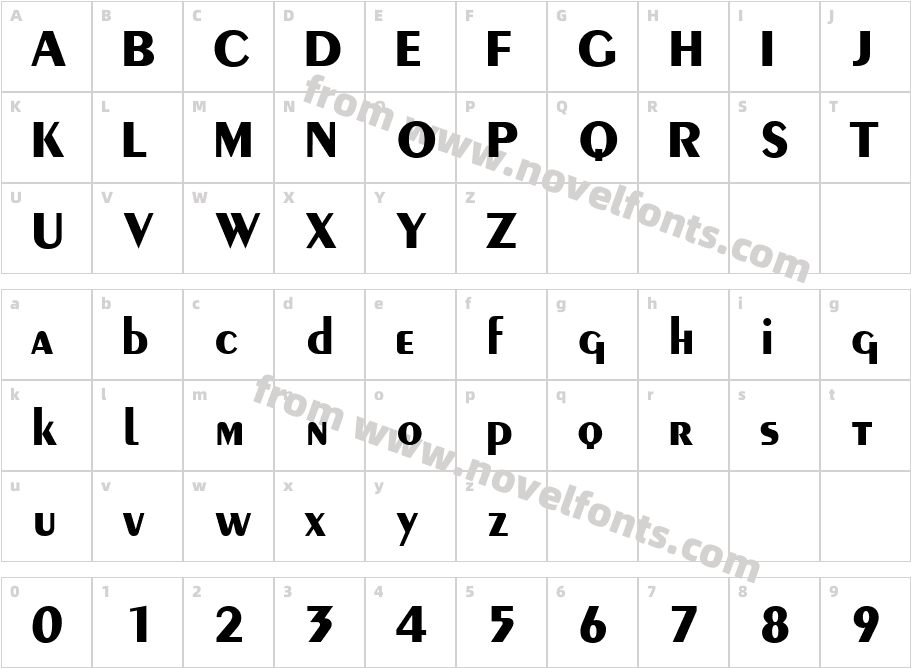 CremeBlackSSKCharacter Map