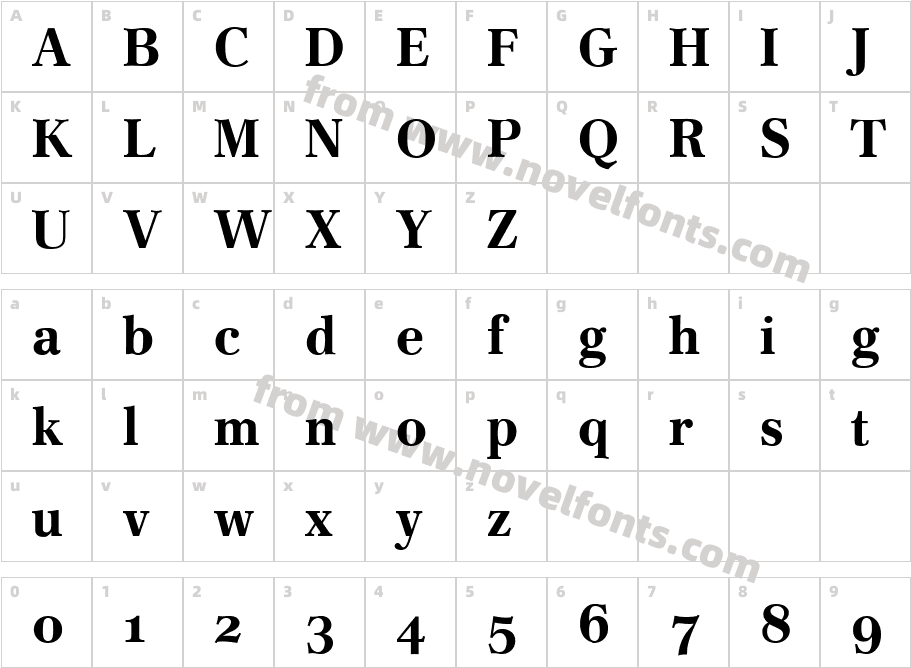 Cremona Expert Bold OsFCharacter Map