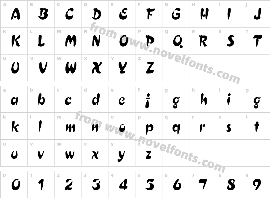 Crest Thin HeavyCharacter Map