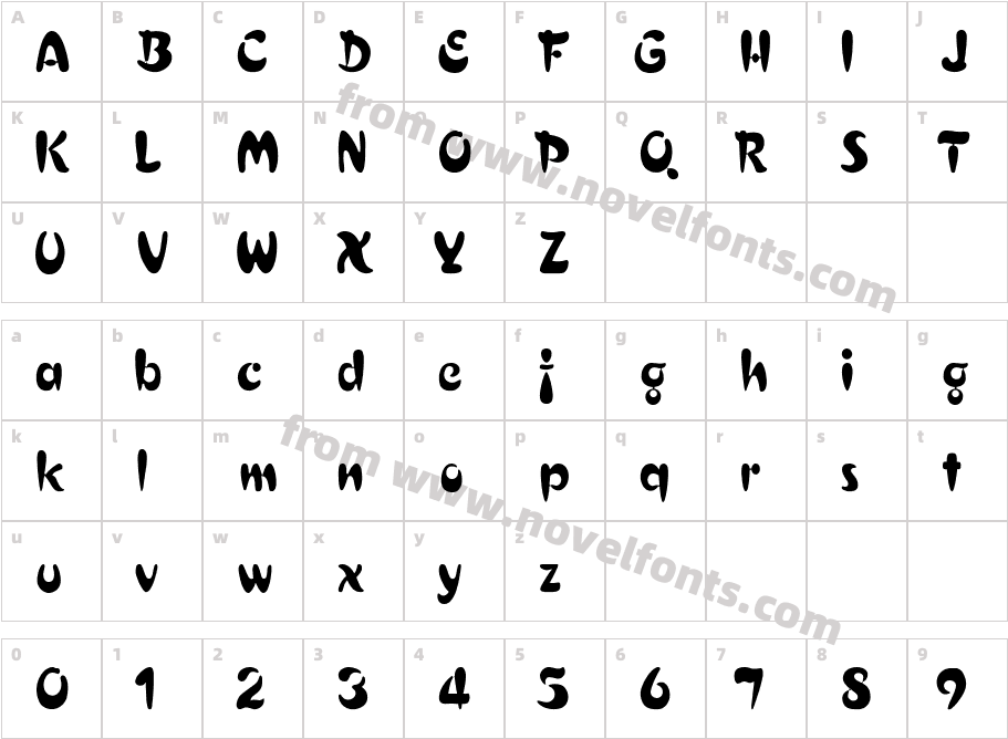 Crest Thin NormalCharacter Map