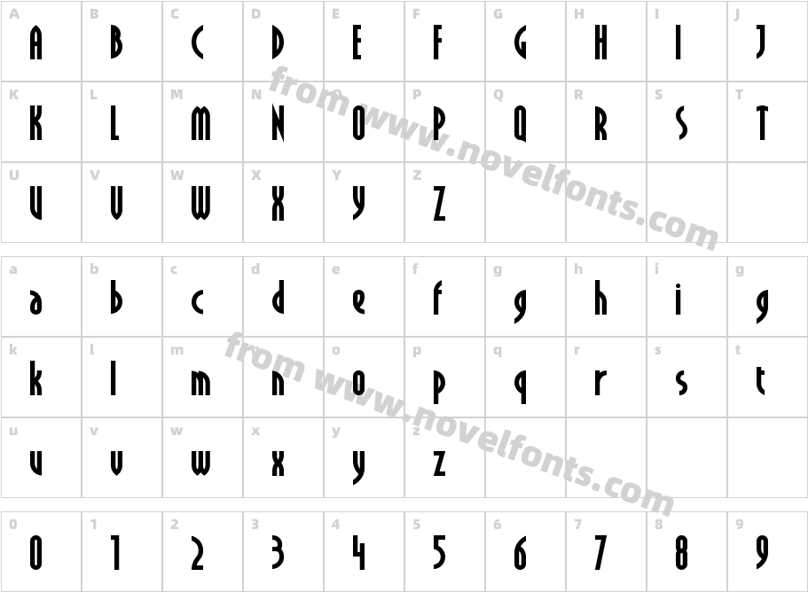 Crichton BoldCharacter Map