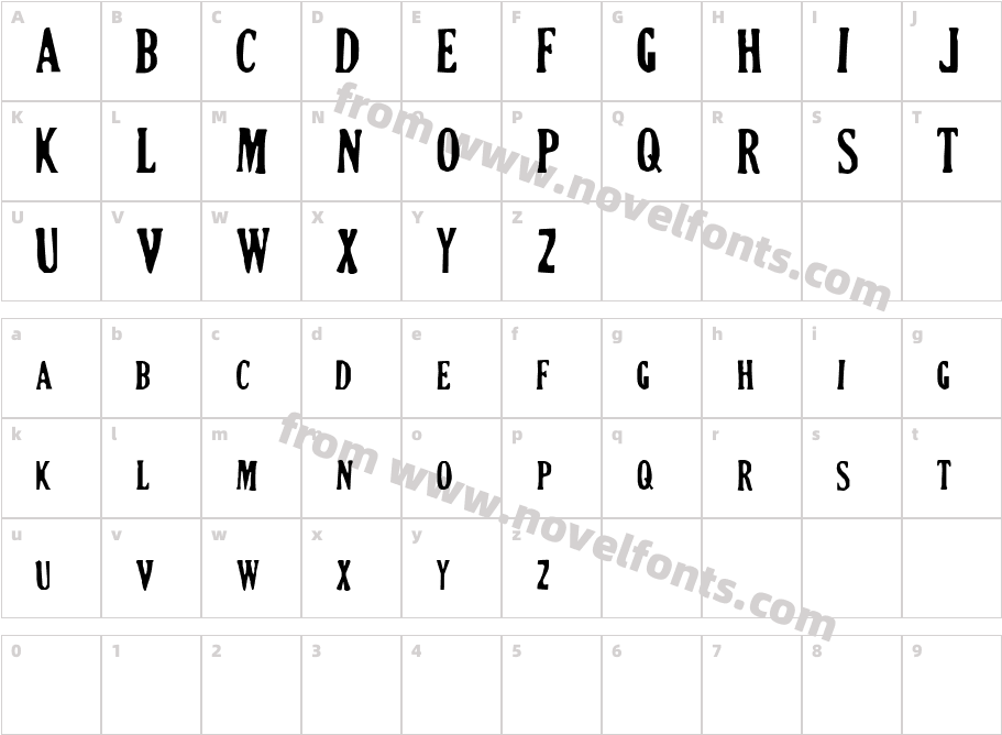 Crimson PetalCharacter Map