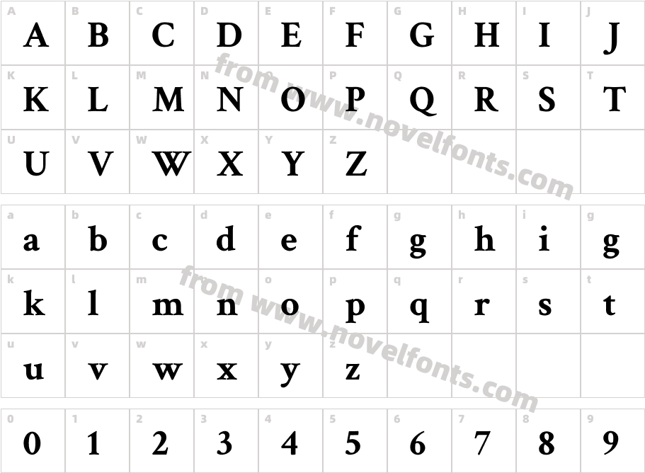 Crimson Text BoldCharacter Map