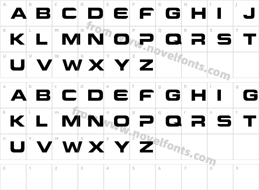 Criovision-FontCharacter Map