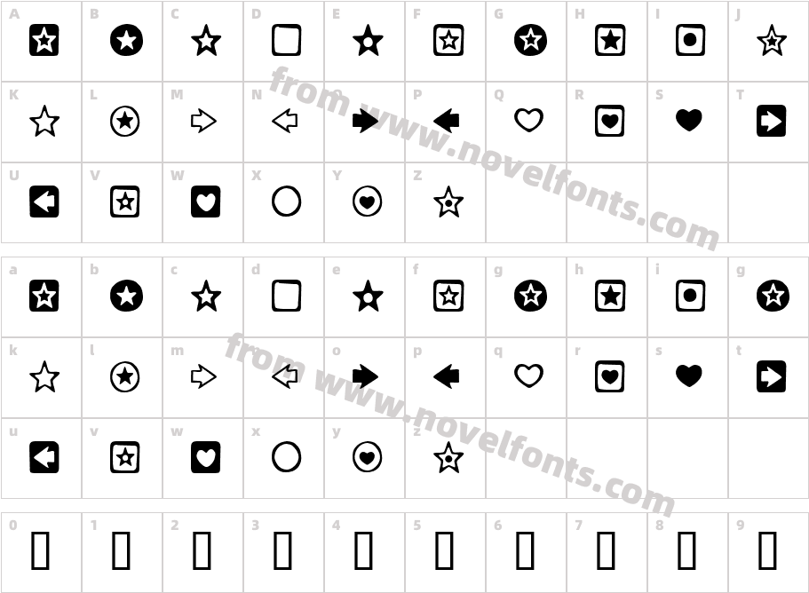 Charms BVCharacter Map