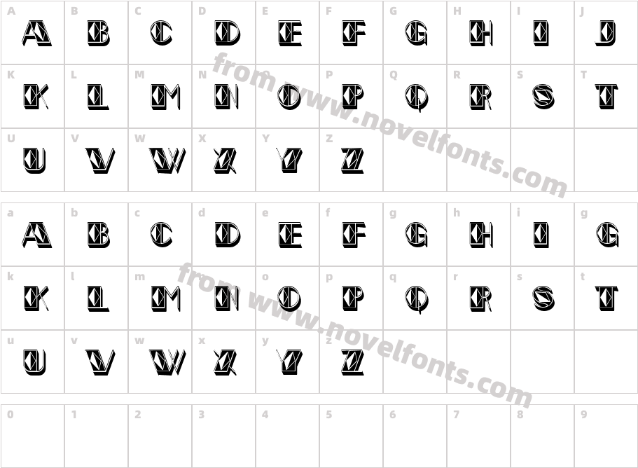 Cristal RegularCharacter Map