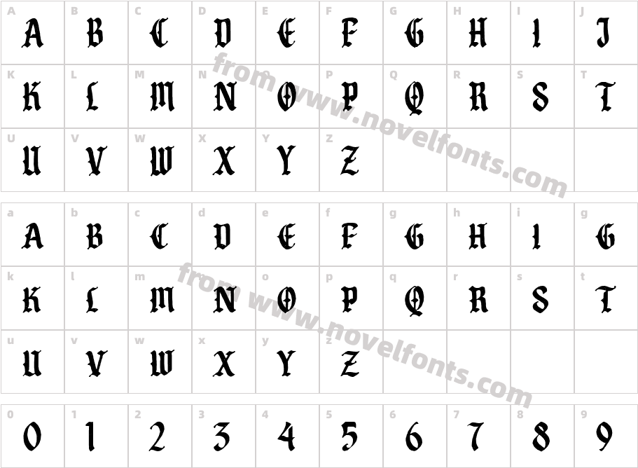 Cristone RegularCharacter Map