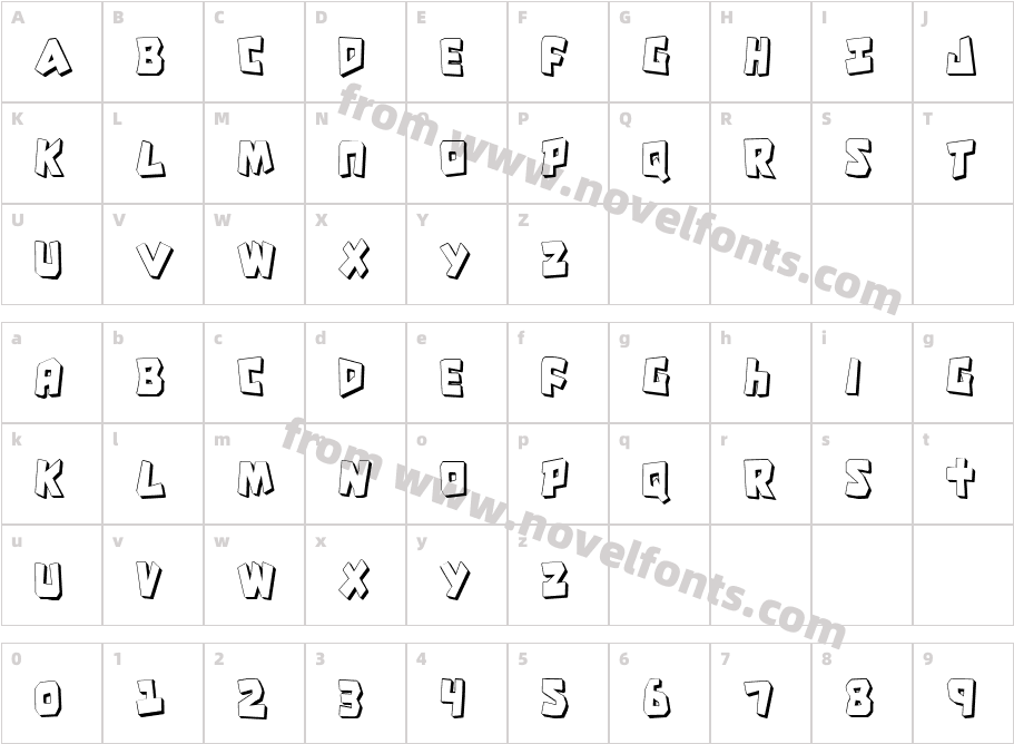 Cro-Magnum Condensed ShadowCharacter Map