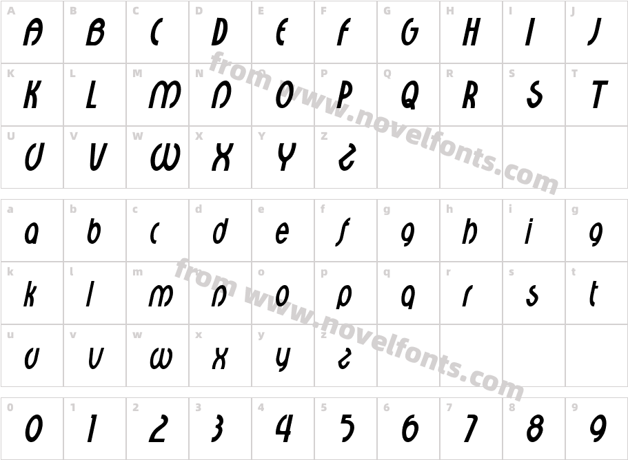 Croix ItalicCharacter Map