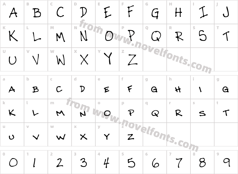 CrosbysHandCharacter Map