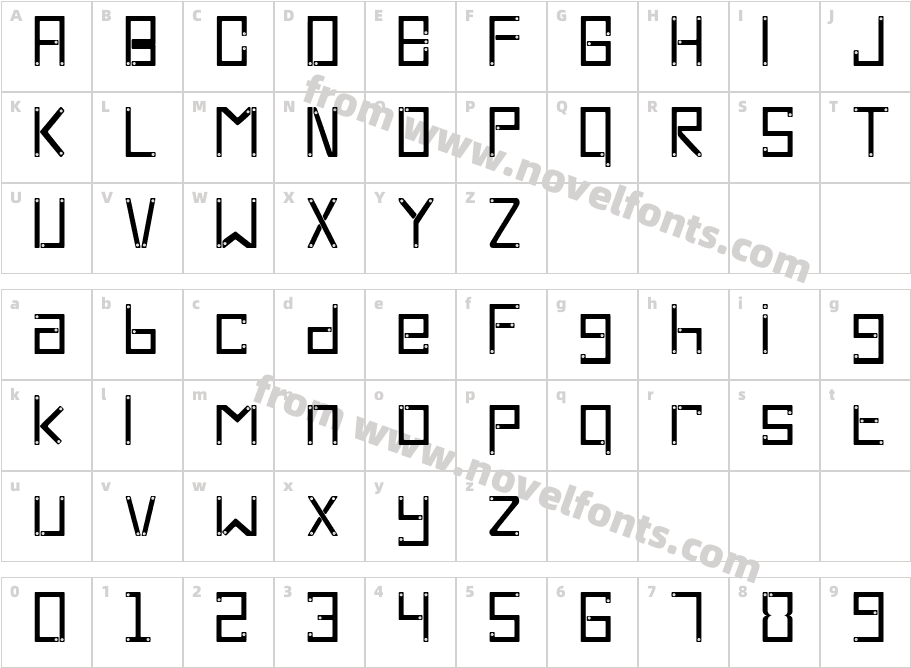 Cross ScrewCharacter Map